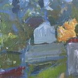 Vintage Landscape Painting“Paysage aux Robinson” By Svan Grandin 1906-1982