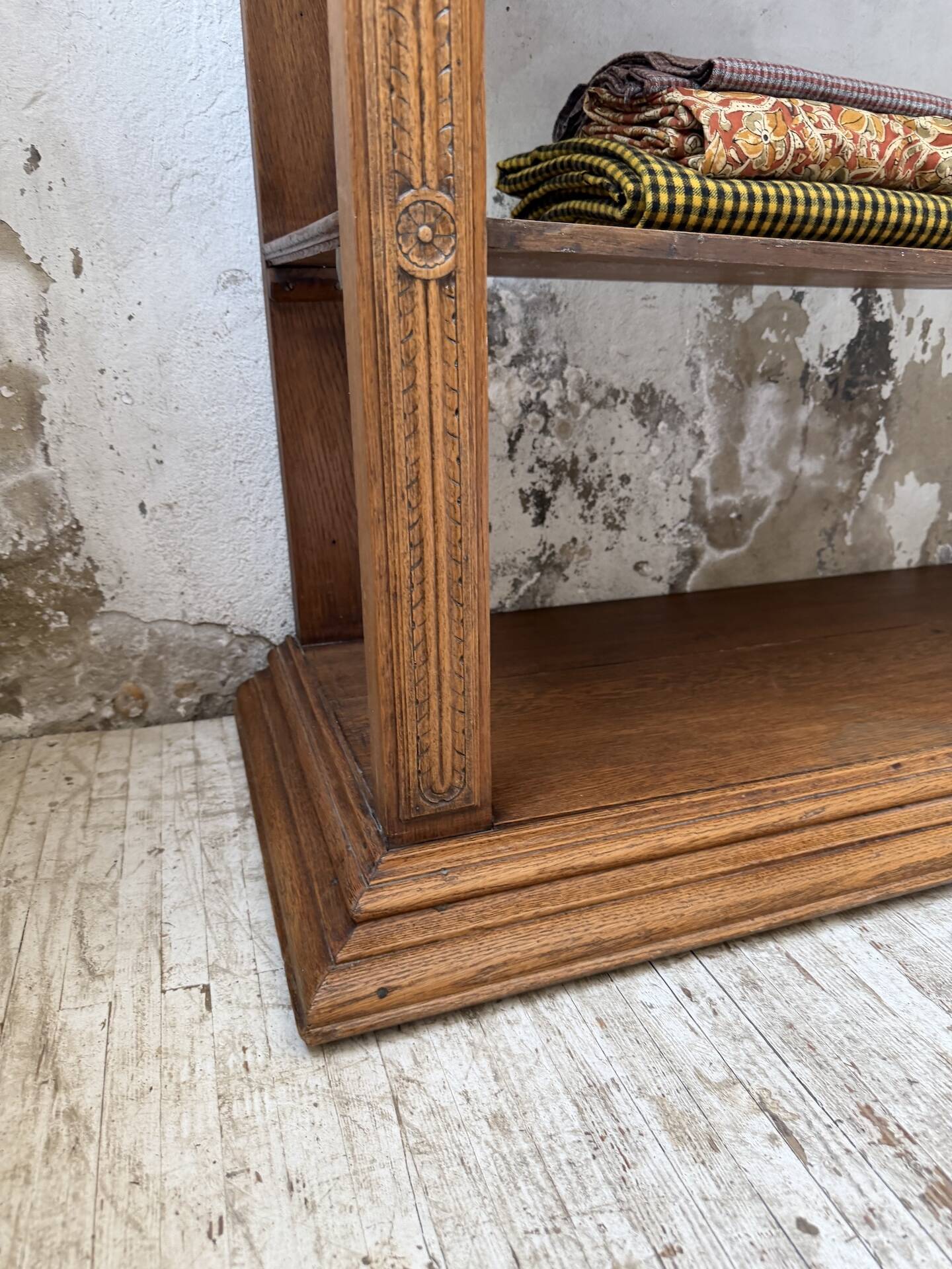 19th-century oak console table