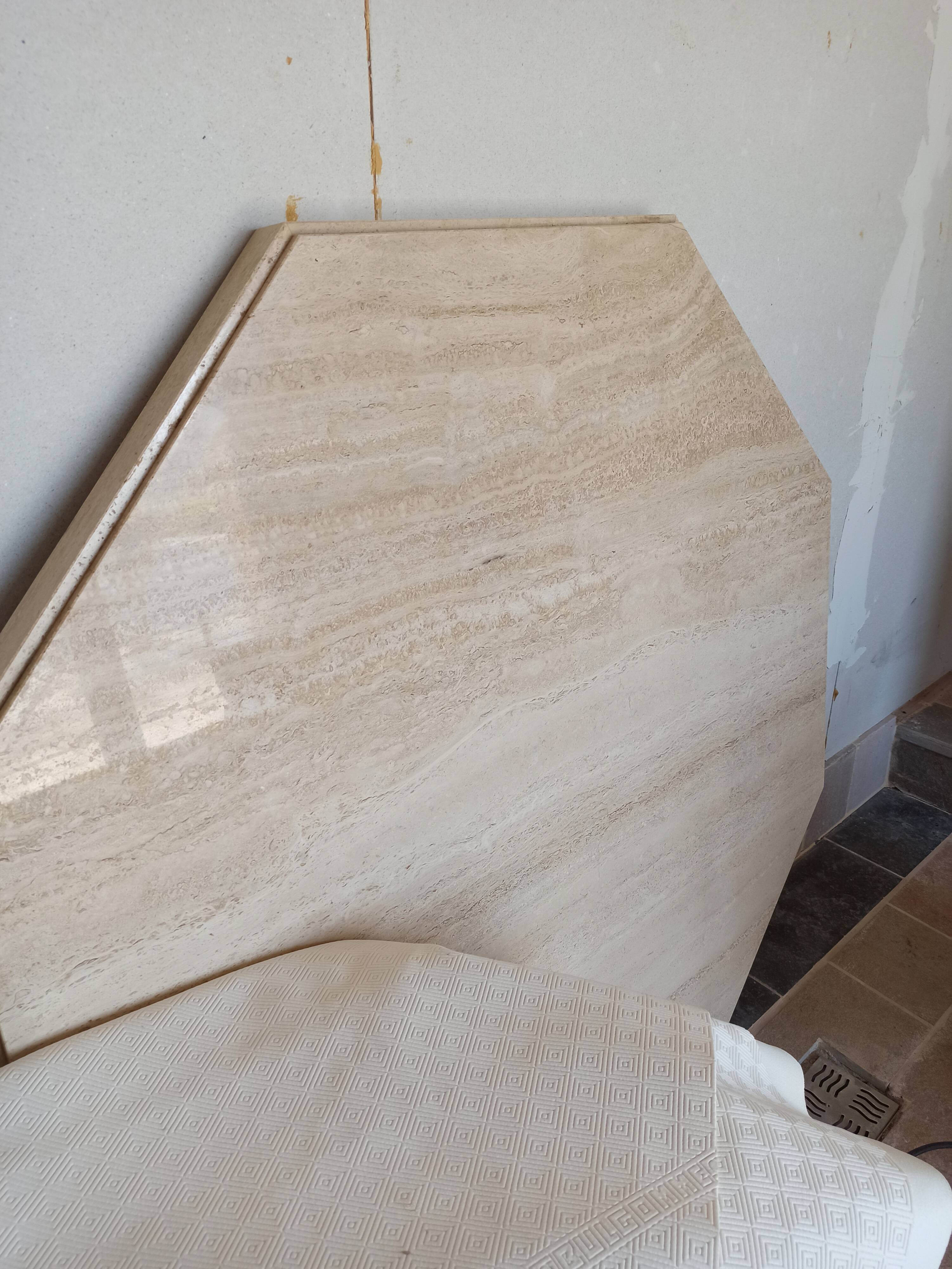 Travertine table