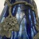 Roger Guerin vase piriform gres a cheze etain ronce mure feuille fleur