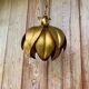 Vintage gold metal flower pendant
