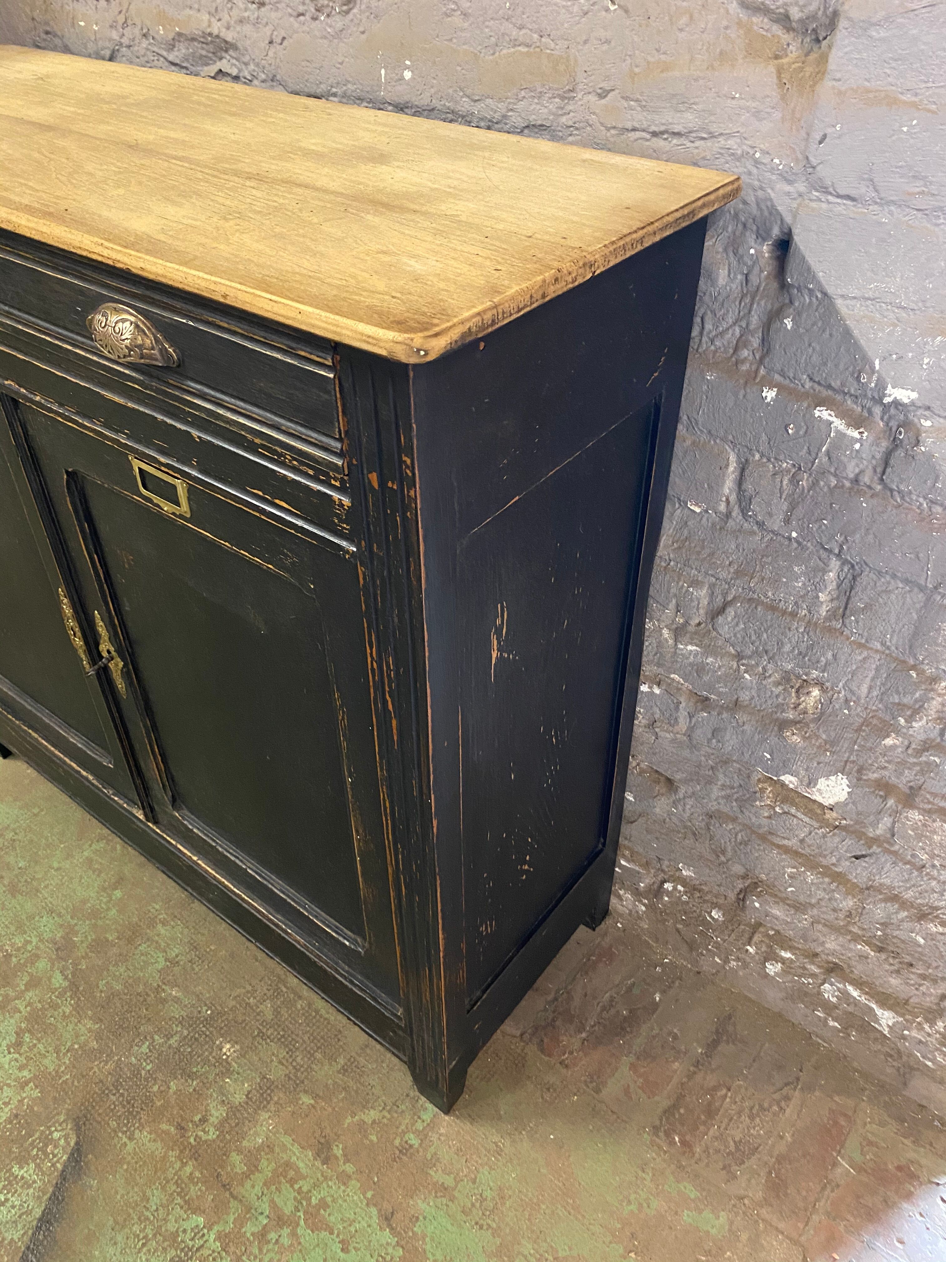 Former Parisian black patina buffet