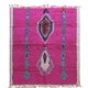 Traditional hand-woven wool Berber rug in pink, size 150 x 250