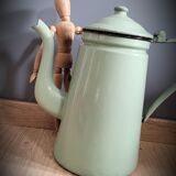 Light green enamelled coffee maker