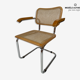 Set of 4 Cesca model armchairs by Marcel Breuer