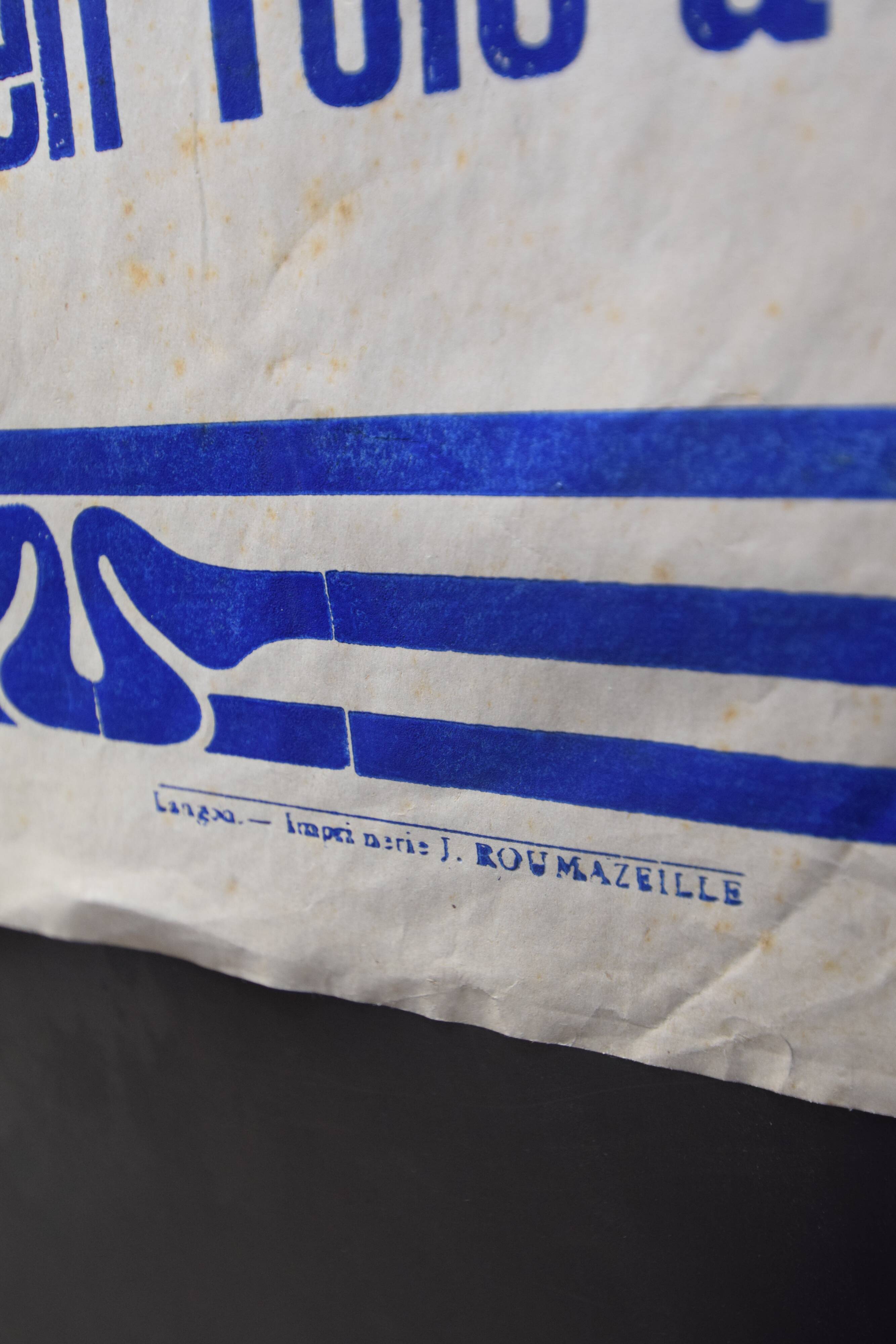 Poster "Great Regatta - Great Women's Race in Yole at 4" - City of Langon - 1937