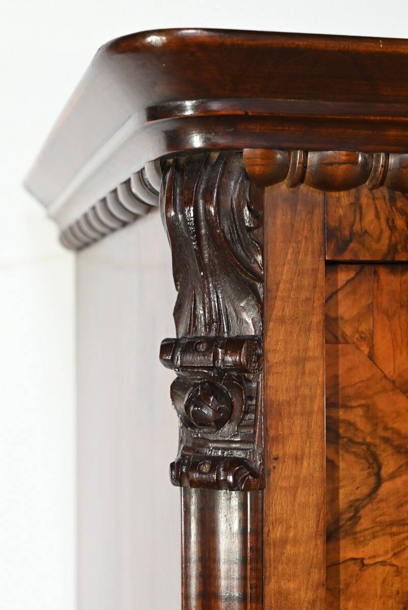 Burl Walnut Bookcase, Restoration Period – Early 19th Century