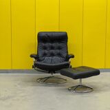 Ekornes Stressless recliner with Ottoman - 1970s Scandinavian Design