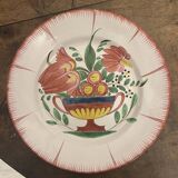 Three earthenware plates from Les Islettes, 18th century