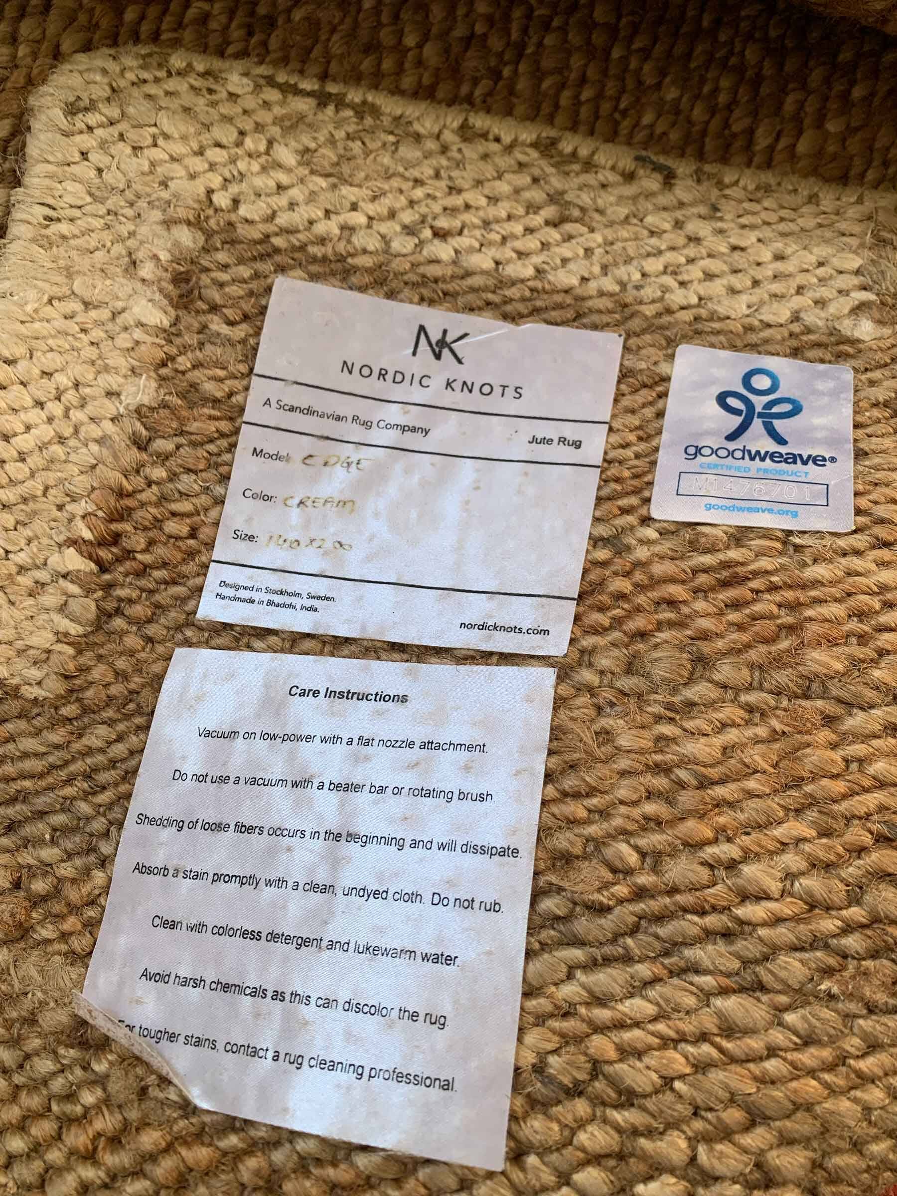 Jute plant rug by Nordic Knots