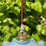 Lustre vintage opaline bleu