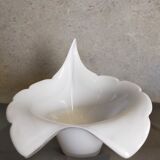 Vintage tulip white lampshade in blown glass Murano