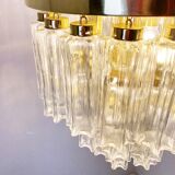 Flush mount chandelier by Glashutte Limburg, 1970s