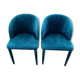 2 fauteuils de table velours