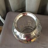 Vase transparent motifs art nouveau