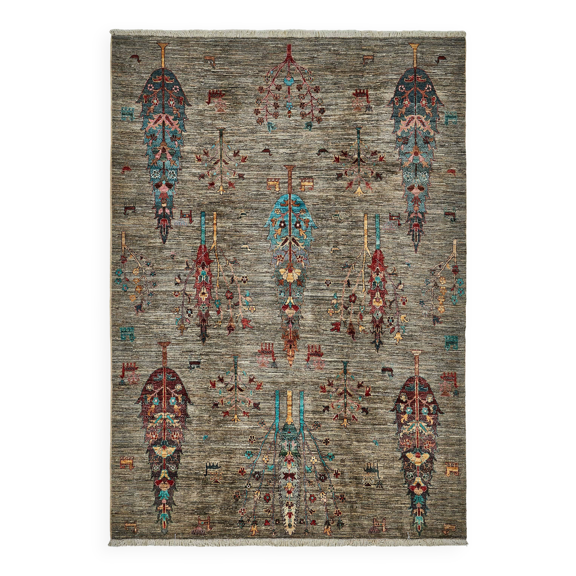 Turkish Handknotted Wool Oushak Rug 182 cm x 253 cm