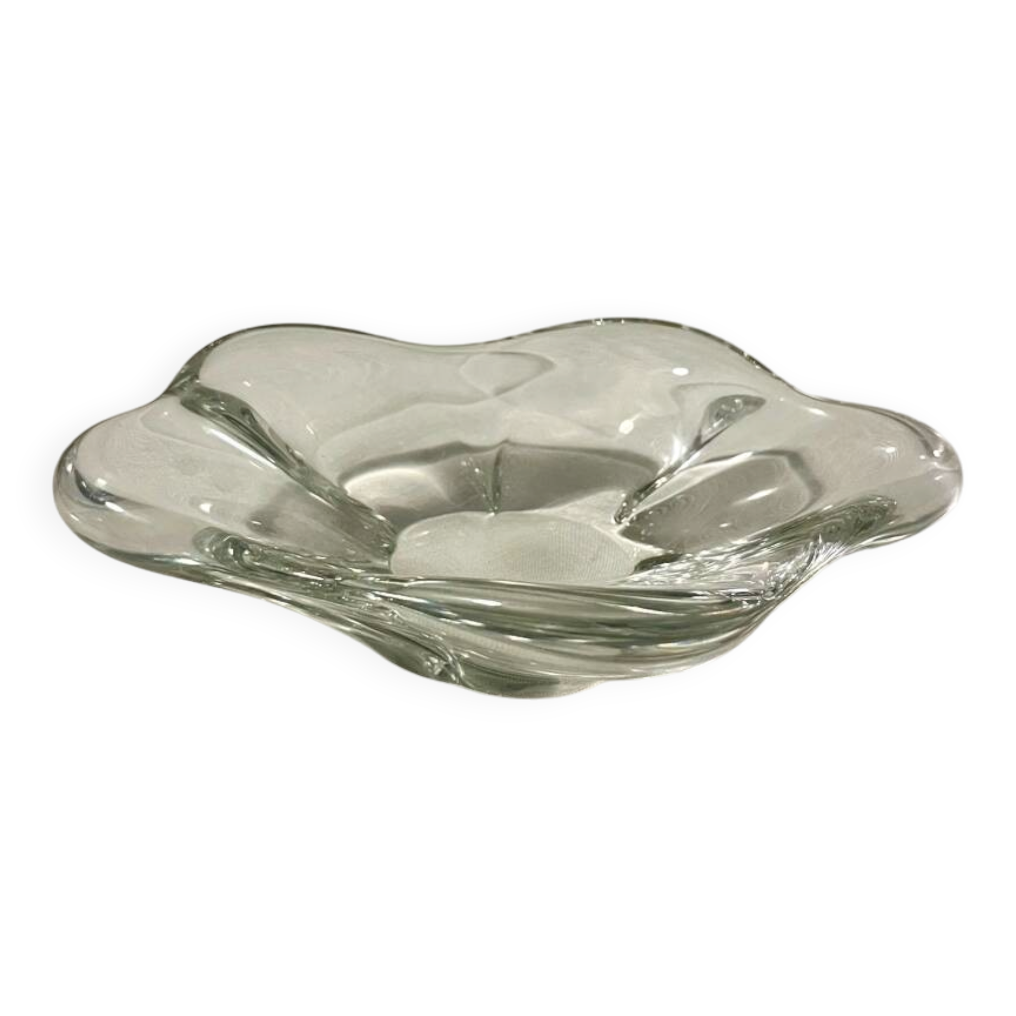 Daum France crystal trinket tray