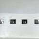Vistosi manner, set of four clear murano glass elements sconces. Italy 1970s