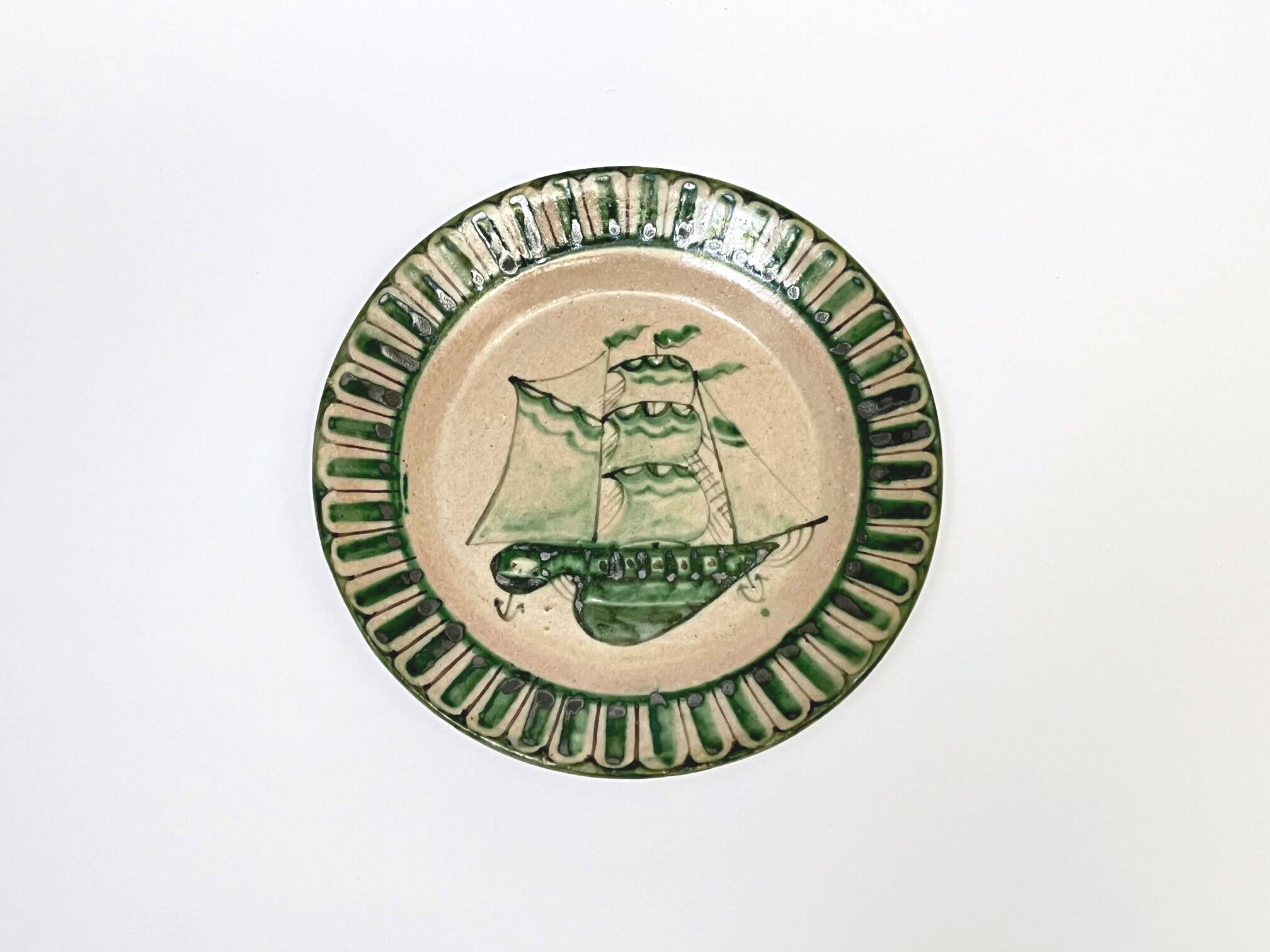 4 Vietri plates decorated by Fabbrica Ceramica Avallone, 1930s