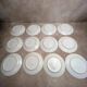 Set of 12 dessert plates in Limoges porcelain GDA France – floral design