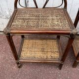 Pair of rattan wicker bedside tables