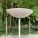 Vintage Italian white floor lamp with round dome