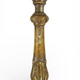 Golden wooden chandelier