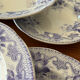 Lot de 6 assiettes creuse Creil & Montereau Bouquets • Faïence ancienn