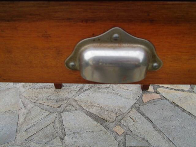 Small old administrative table with 1 drawer