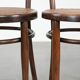 Beautiful set of 6 wooden vintage bistro chairs by Jacob & Josef Kohn Wien with cane seat