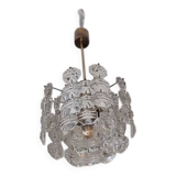 Kinkelkdey brass and faceted glass 3-level chandelier, 1960s