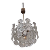 Kinkelkdey brass and faceted glass 3-level chandelier, 1960s
