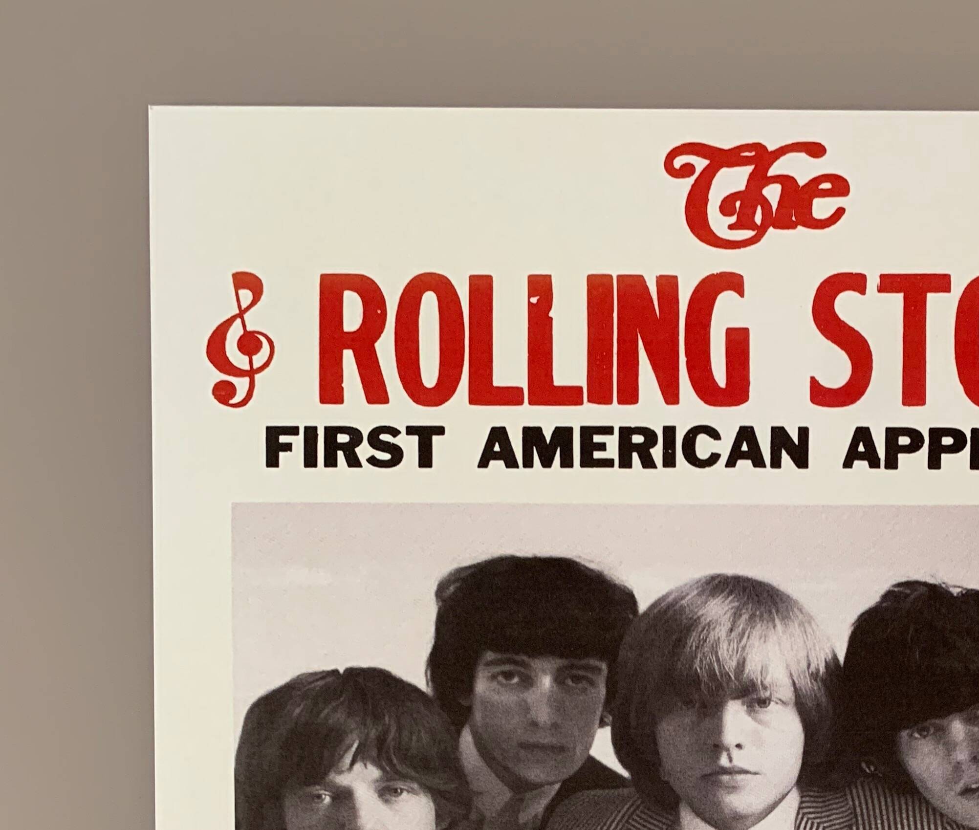 Affiche de Concerts Rock The ROLLING STONE Première Apparition USA 1965