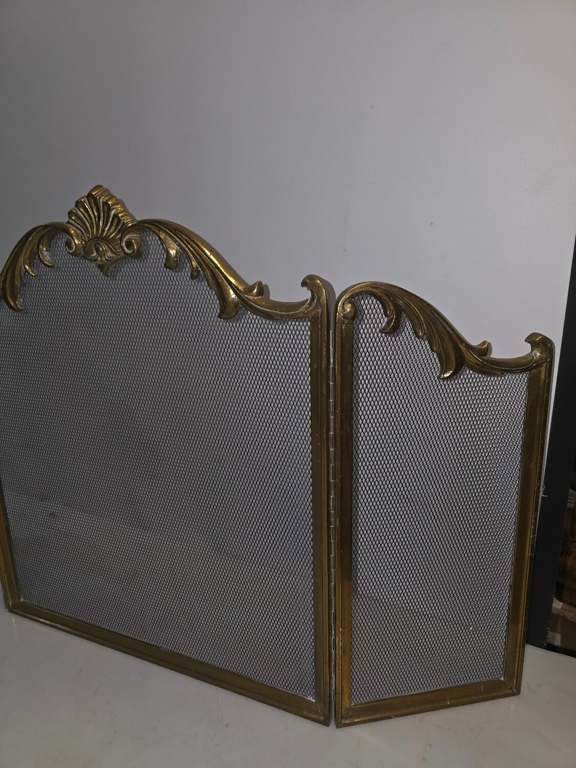 Bronze fireplace screen