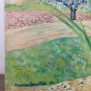 Spring landscape, Puy de Dôme, signed Maurice Bouillot, 1972