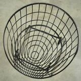 Ensemble de deux tabourets en fil métallique KM05 conçus par Cees Braakman pour Pastoe, 1950