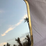 Set of 4 square brass mirrors