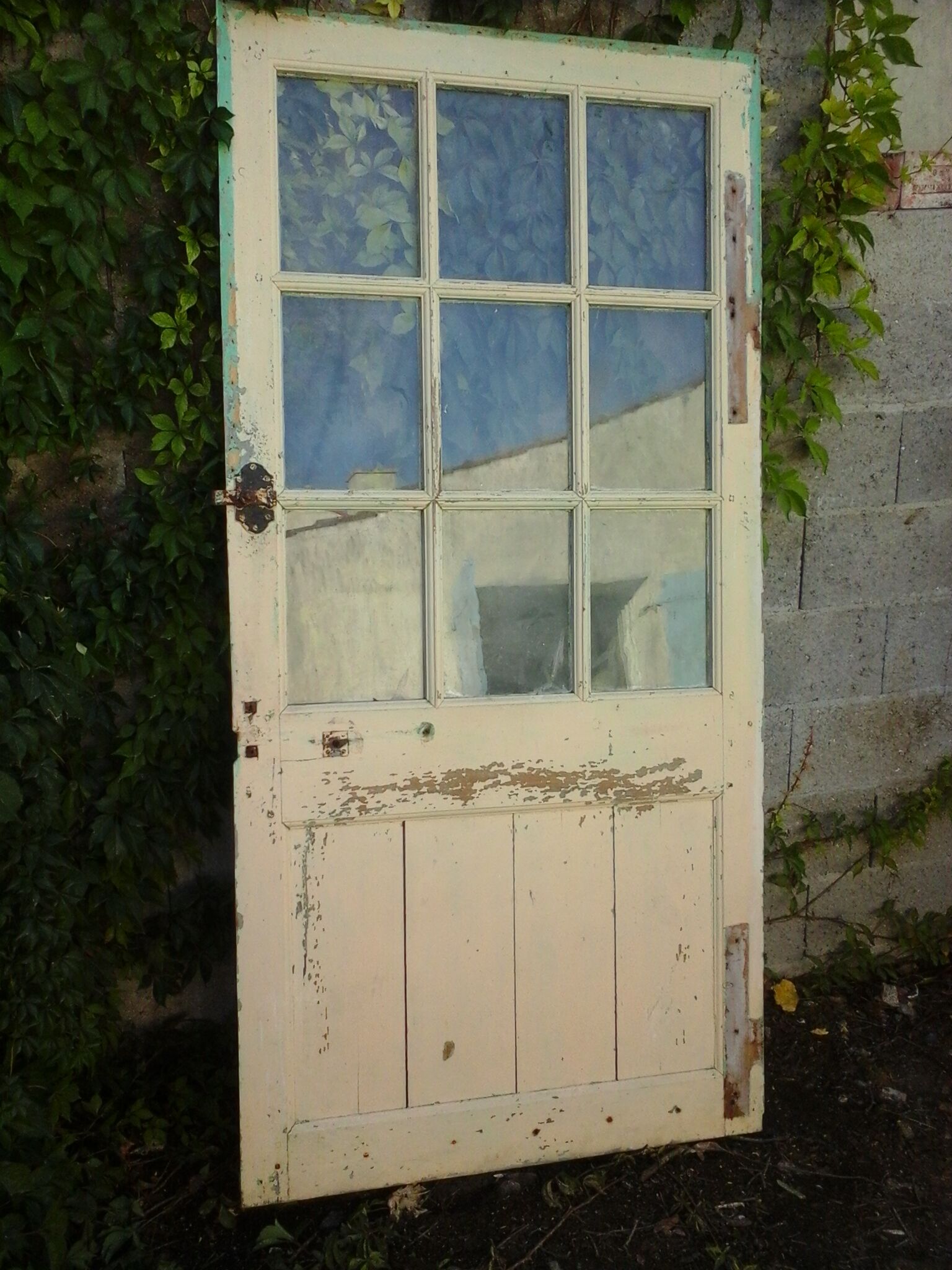 Old glass door