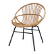 Rattan armchair feet metal