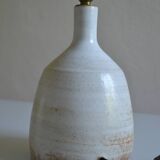terracotta lamp base, modernist stoneware, France, 1970s