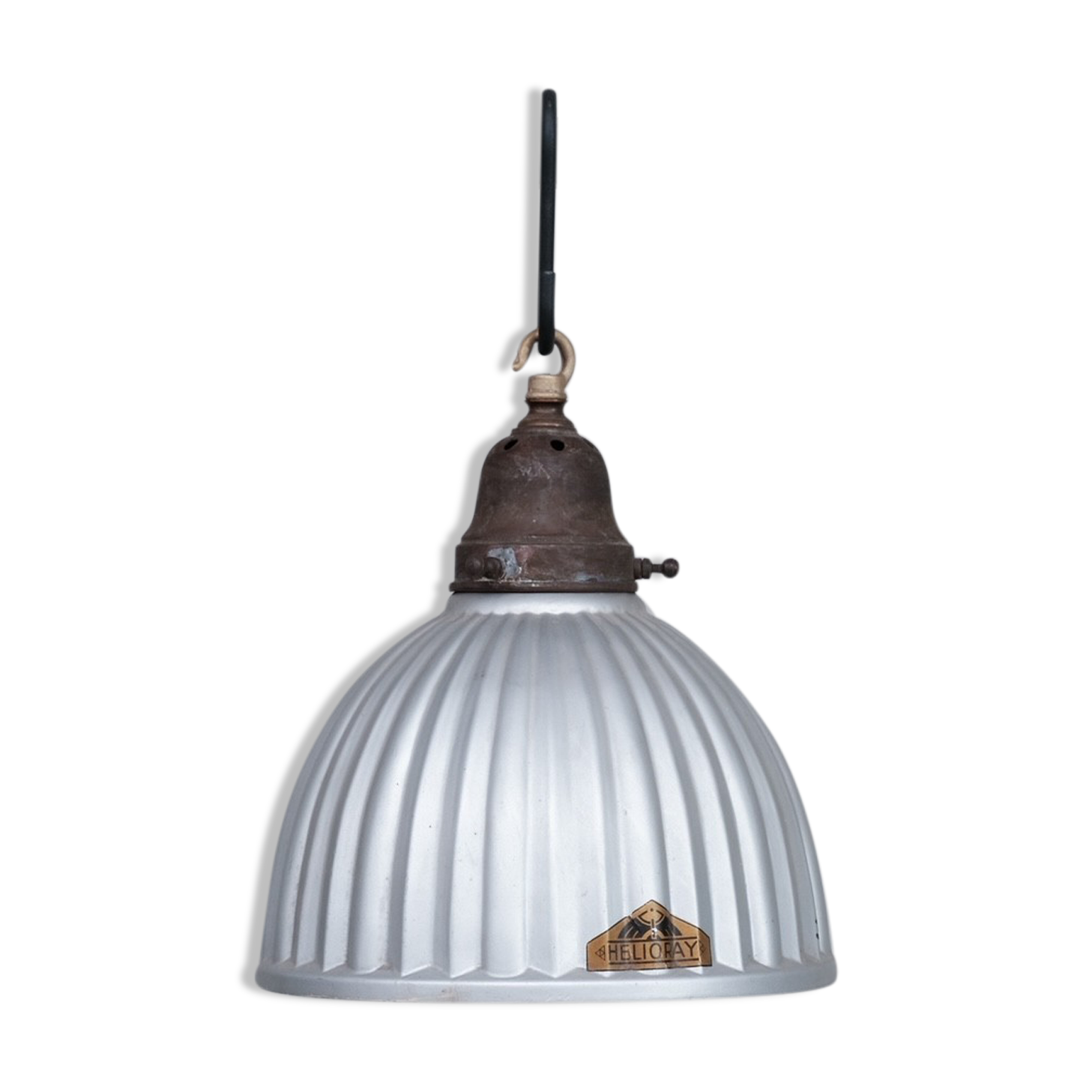 Antique english mercury glass 'helioray' pendants