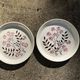 2 large vintage plates 24 cm flower pattern manufacture May