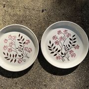 2 large vintage plates 24 cm flower pattern manufacture May