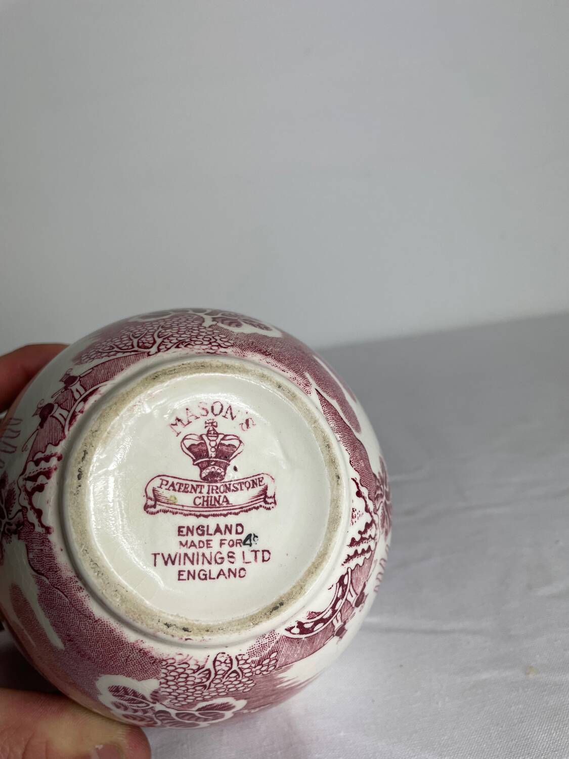 Pot à Gingembre Traditionnel en Grès de Mason’s Patent Ironstone pour Twinings Ltd, Angleterre