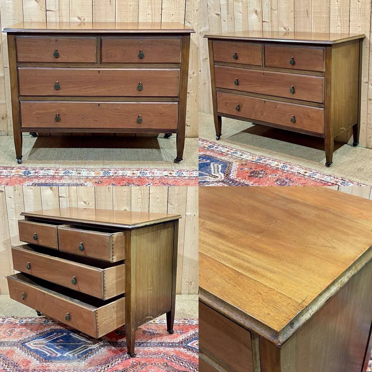 1930s English mahogany chest of drawers