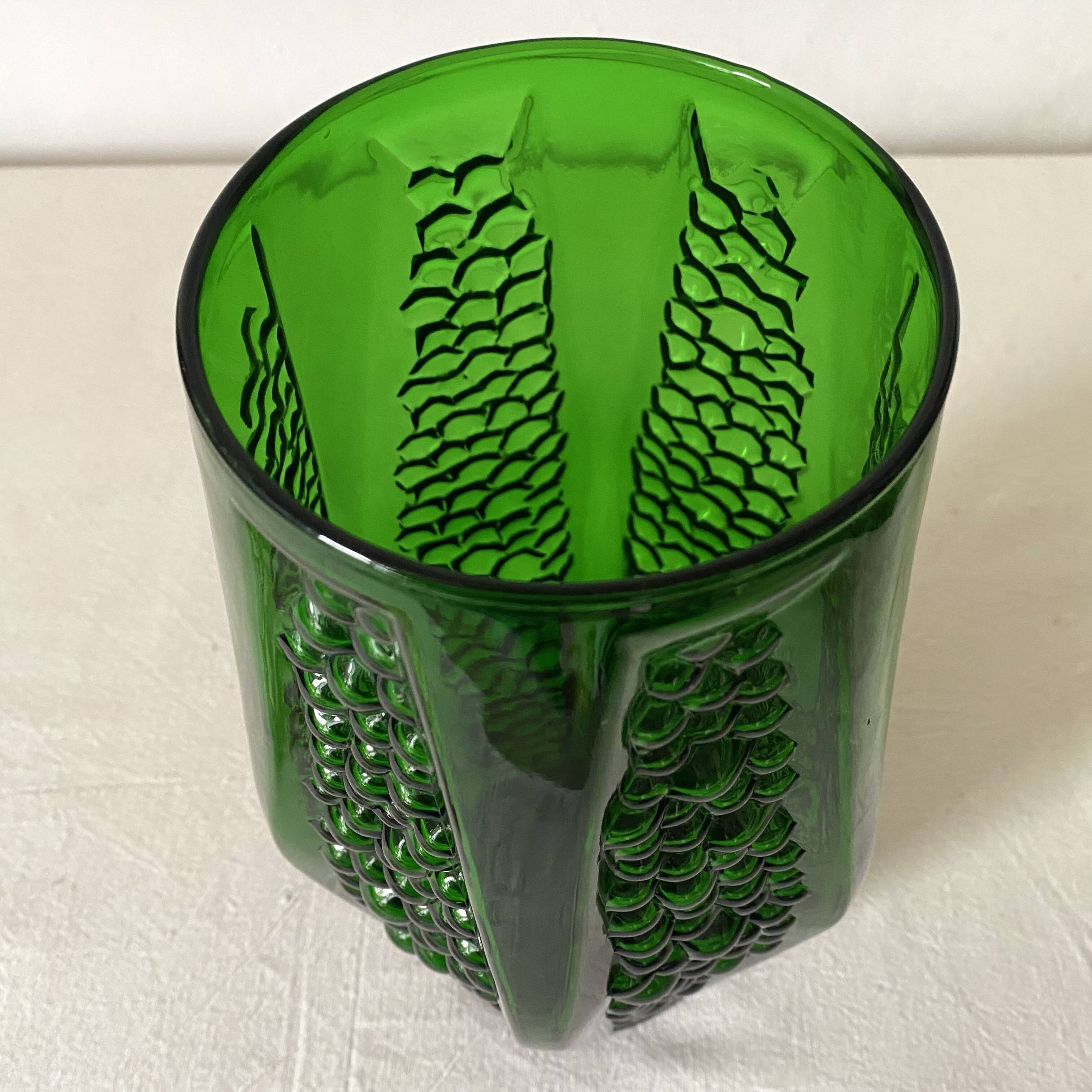 Large Art Deco glass vase 34 cm
