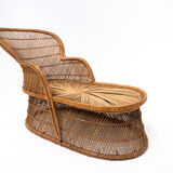 Mid-century rattan daybed, Italy 1940s