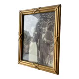 Frame gilded wood measurements 16.5 cm x 12.5 cm convex glass