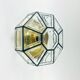 Mid-Century Minimalist Flush Mount/Ceiling Lamp in Glass and Iron from Limburg, Germany, 1960s
