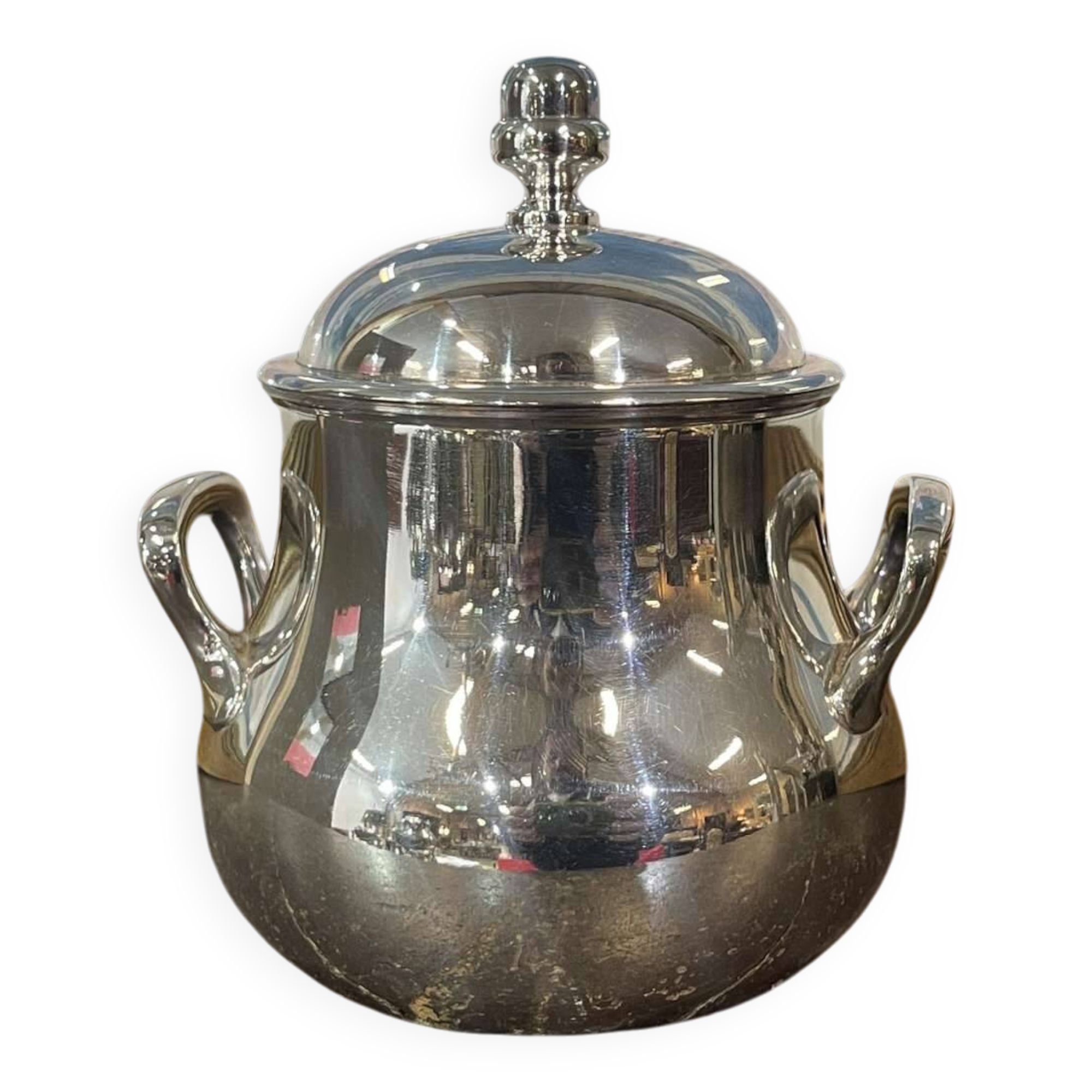 Ercuis silver-plated sugar bowl